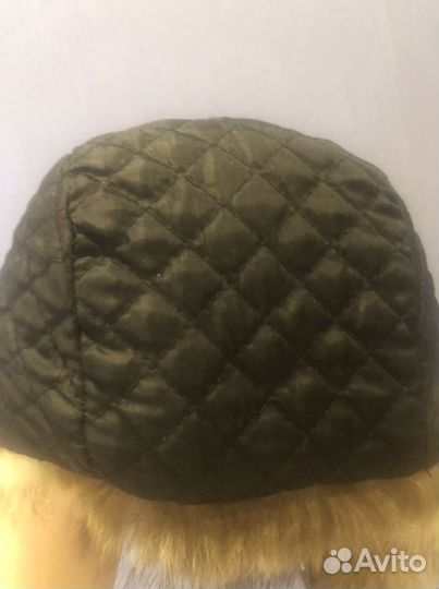 Шапка натуральная кожа и мех