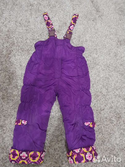 Куртка с комбинезоном зимний для девочки 3-5 лет