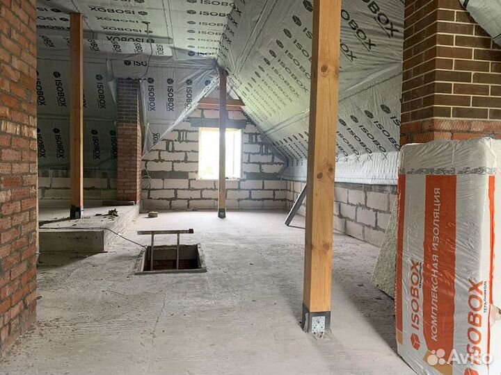 Утепление домов эковатой/ утепление чердака