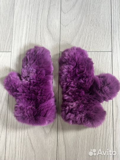 Варежки детские кролик