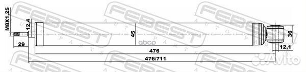 21650805R амортизатор задний газовый Ford Focu