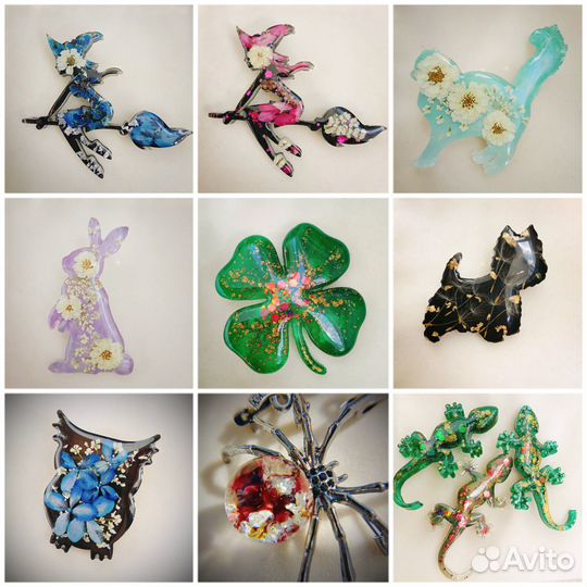 Серьги из эпоксидной смолы