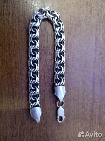 Серебряный браслет мужской 925