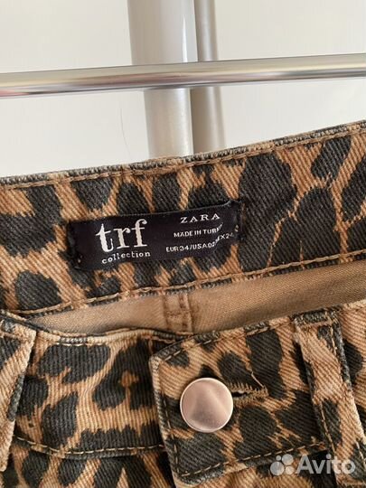 Леопардовые джинсы zara