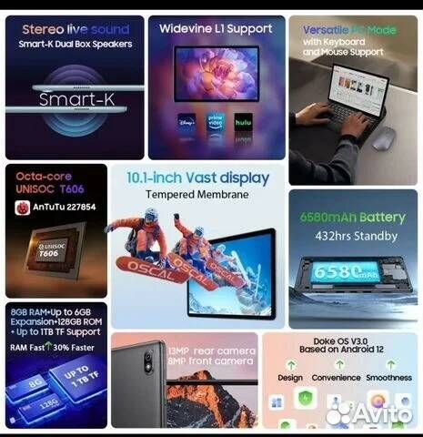 Планшет Blackview Oscal Pad 10 8/128 новые