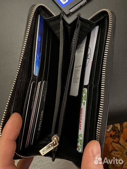Кошелек мужской кожаный черный