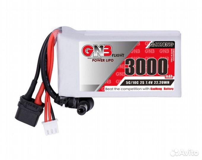 Аккумулятор GNB 3000mAh 2S 5c 7.4v