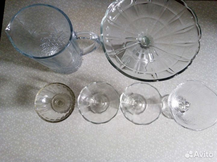 Ваза для фруктов на ножке, кувшин,креманки