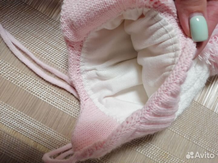 Шапка для новорожденного осень