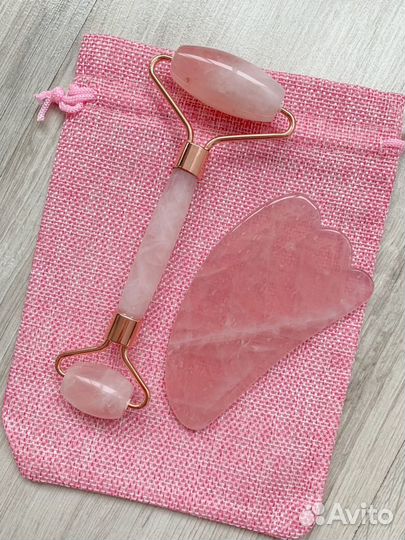 Набор роллер + гуаша из кварца