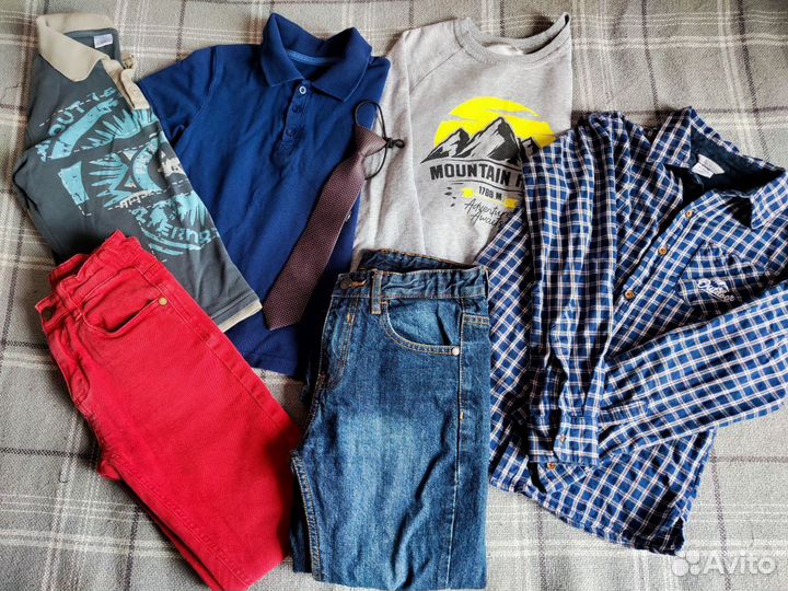 Вещи пакетом на мальчика 134, 140