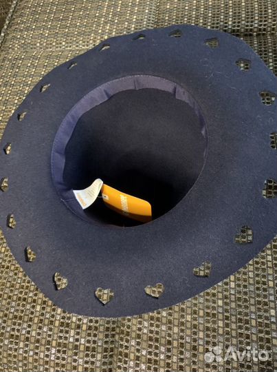 Шляпа на девочку размер L фетр синяя новая