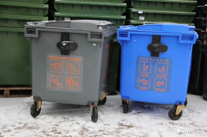 Евроконтейнер пластиковый 1100л Арт-97