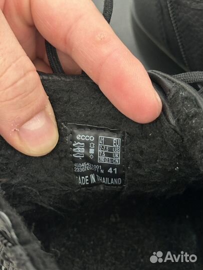 Зимние мужские полусапожки Ecco оригинал 100%