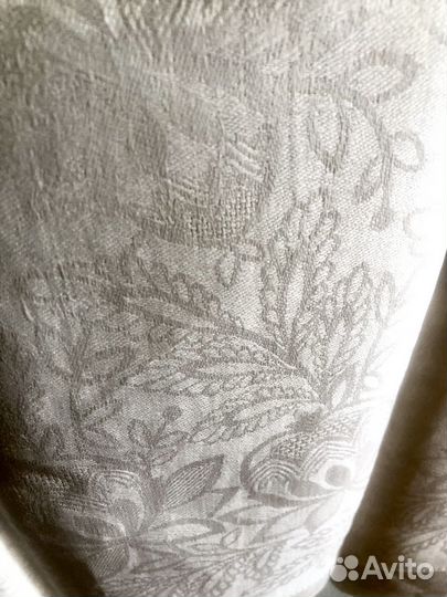 Скатерть белая жаккард банкетная СССР