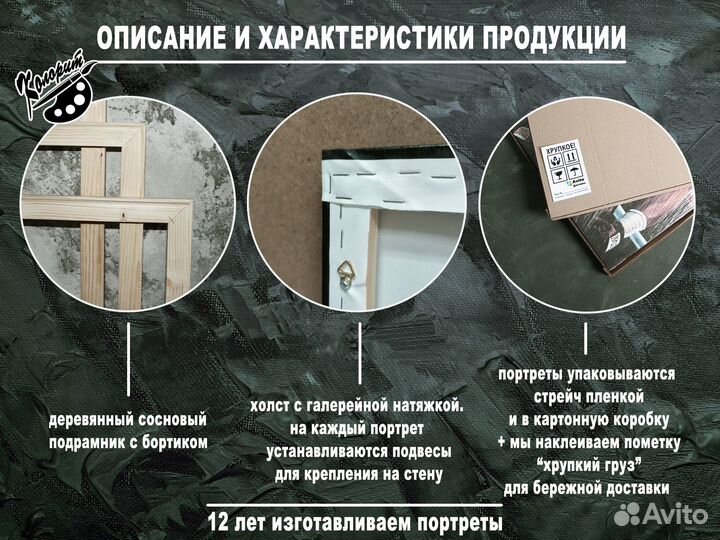 Портрет Есенина на холсте 30х40см