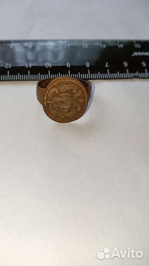 Перстень старинный мужской (печатка) 17-18 в