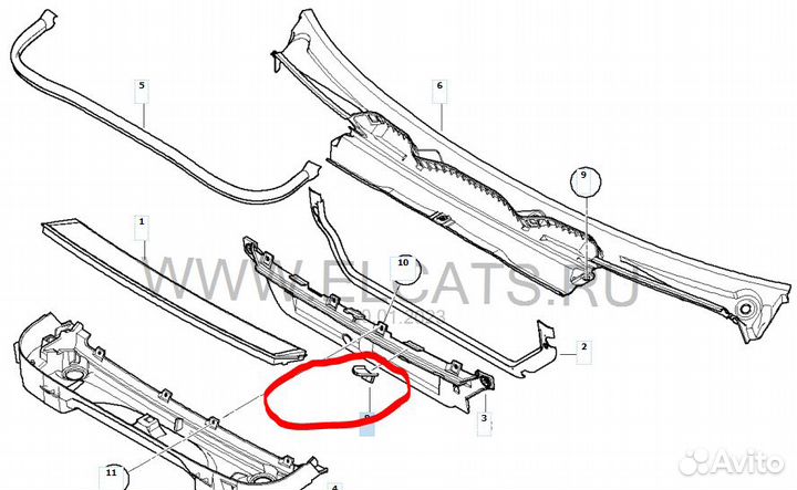 Водосток салонного фильтра Bmw X3 е83 е46