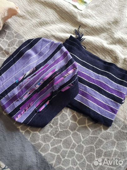 Комплект шапка/шарф, разные, 3 штуки