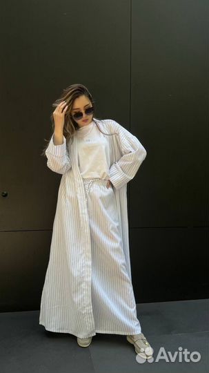 Абая с юбкой лен