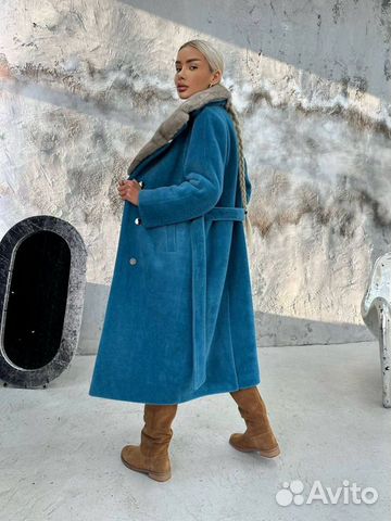 Шикарное пальто из альпаки, воротник норка объявление продам
