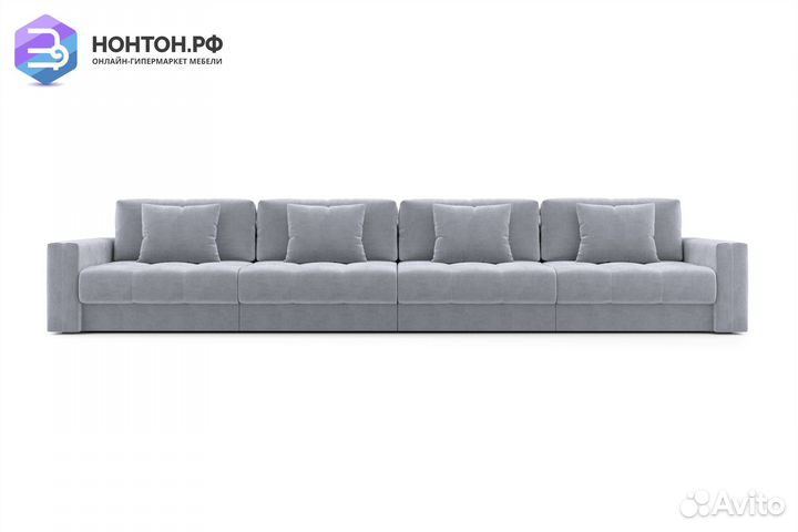 Диван прямой тик-так Монарх серый