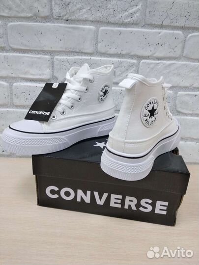 Кеды converse высокие белые
