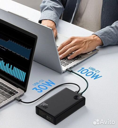 Паурбанк Baseus, 140 Вт, 24000 мАч новый