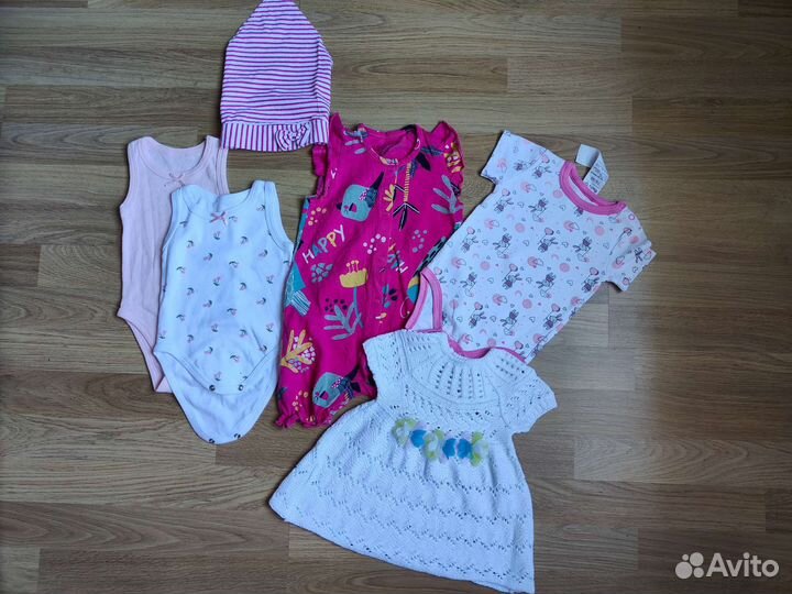 Пакет летней одежды на девочку 68 74