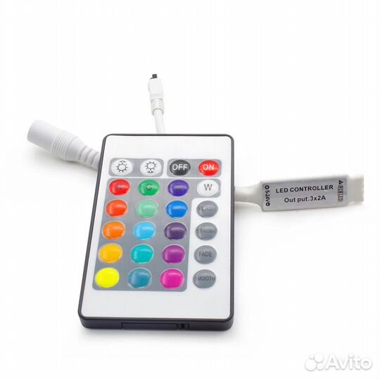 Мини RGB-контроллер ZS-IR24-02 A/C с ик пультом