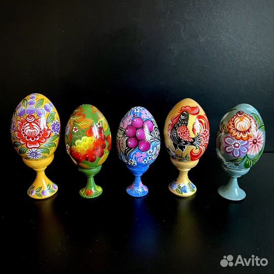 Яйцо деревянное пасхальное ручная роспись
