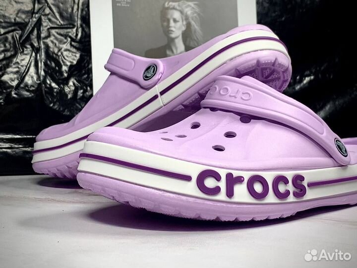 Crocs сабо женские фиолетовые