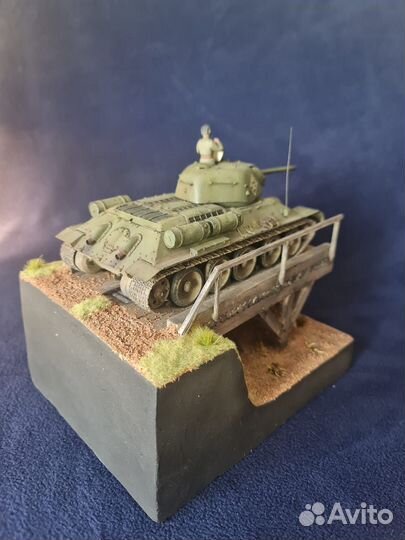 Диорама с танком Т- 34 в масштабе 1:35