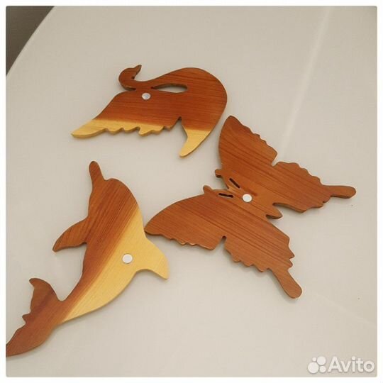 3 магнита из можжевельника, большие, Крым