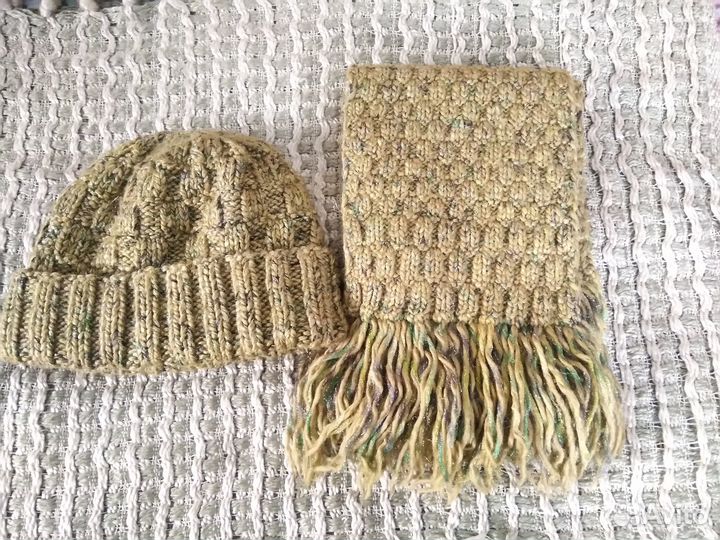 Шапка+шарф вязаные теплые, комплекты