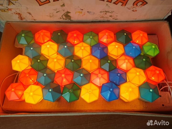 Гирлянда 40 ламп Уфимский Фонарик СССР 2лот