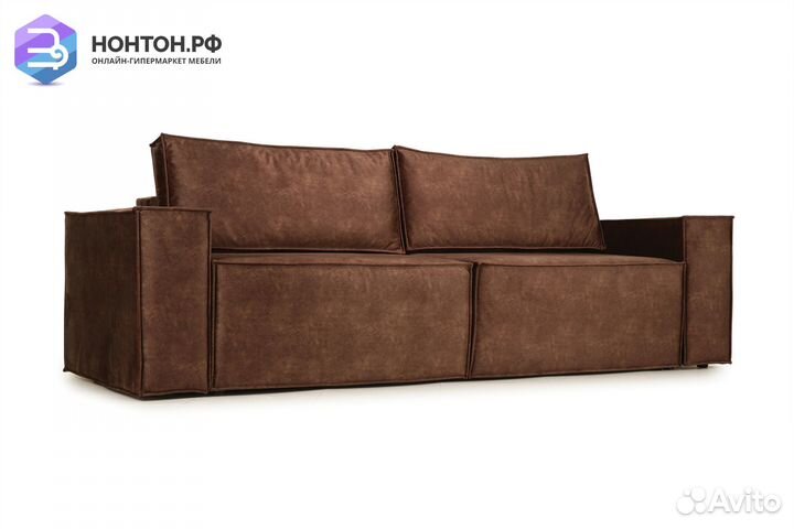 Диван еврокнижка Лофт коричневый