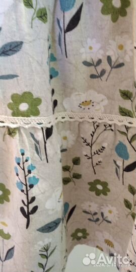 Летнее платье для девочки изо льна 110