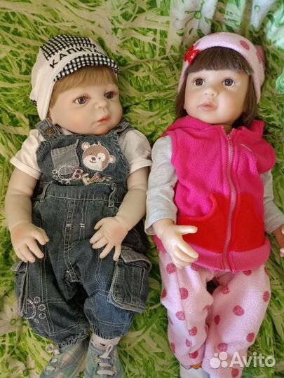 Кукла Реборн мальчик и девочка 53 см. Цена за одну