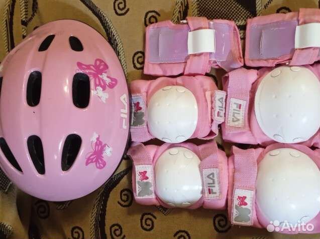 Комплект защиты для роликов, велосипеда со шлемом