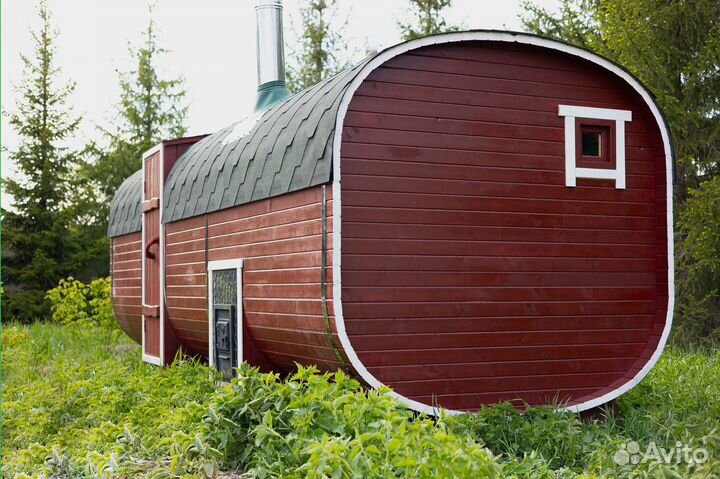 Баня бочка квадро