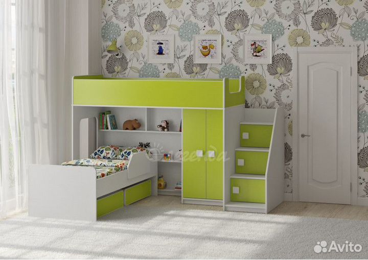 Кровать детская двухъярусная