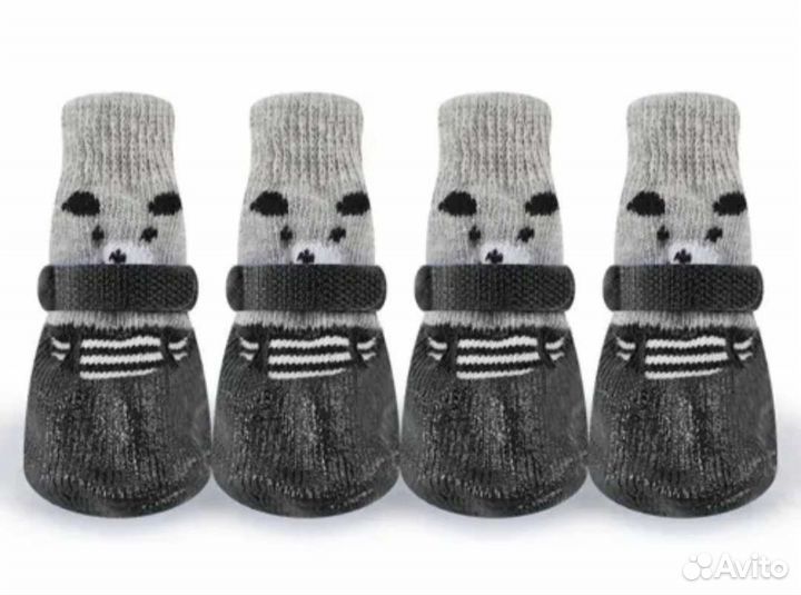 Носки для собак, прорезиненые. Размер S