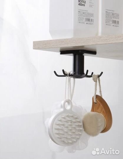 Самоклеющийс врашающийся крючок для кухни на 360