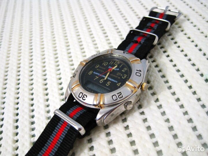 Часы Sharp chrono dual time japan винтаж
