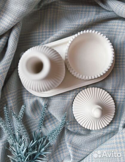 Декор для дома/ваза из гипса/кашпо