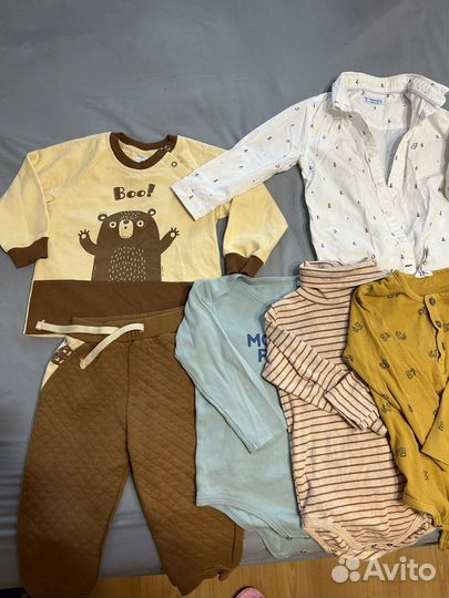Вещи пакетом на мальчика 80 86 92