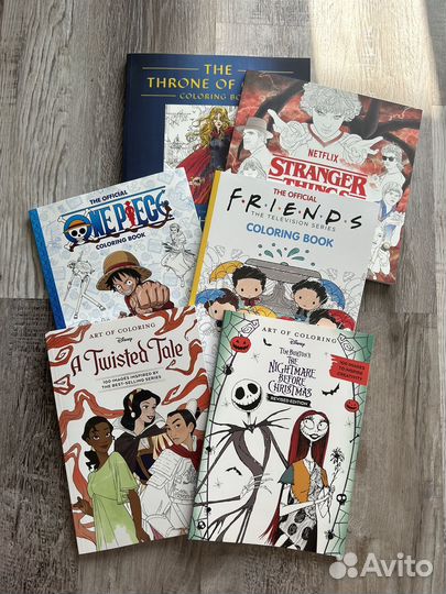 Раскраска disney, friends, one piece, netflix