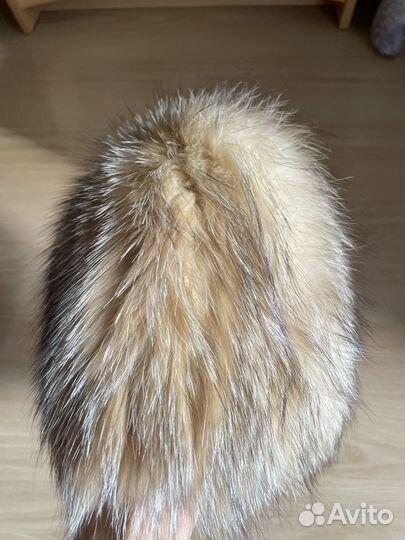 Шапка енот вязанный