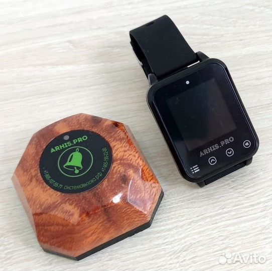 Кнопка вызова официанта Бургер с часами Элит